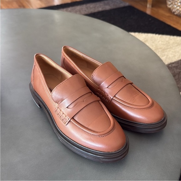 Madewell Chestnut Leather Loafers - Picture 2 of 2